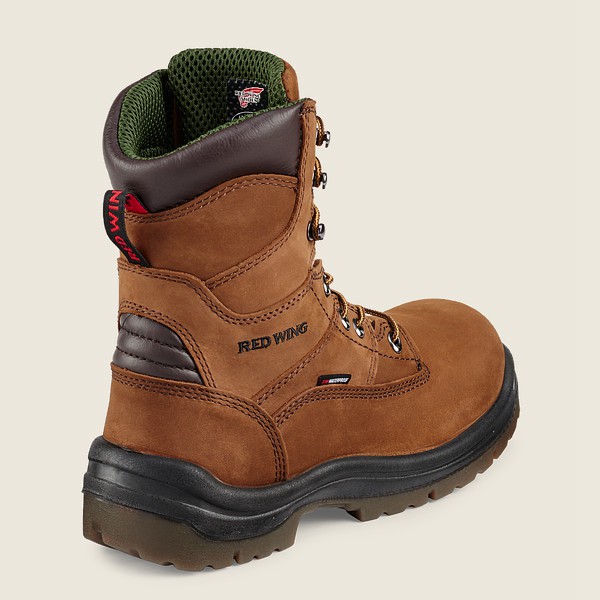 Red Wing Work Boots King Toe® - 8-inch Waterproof Soft Toe - Brown - Mens YOB269487